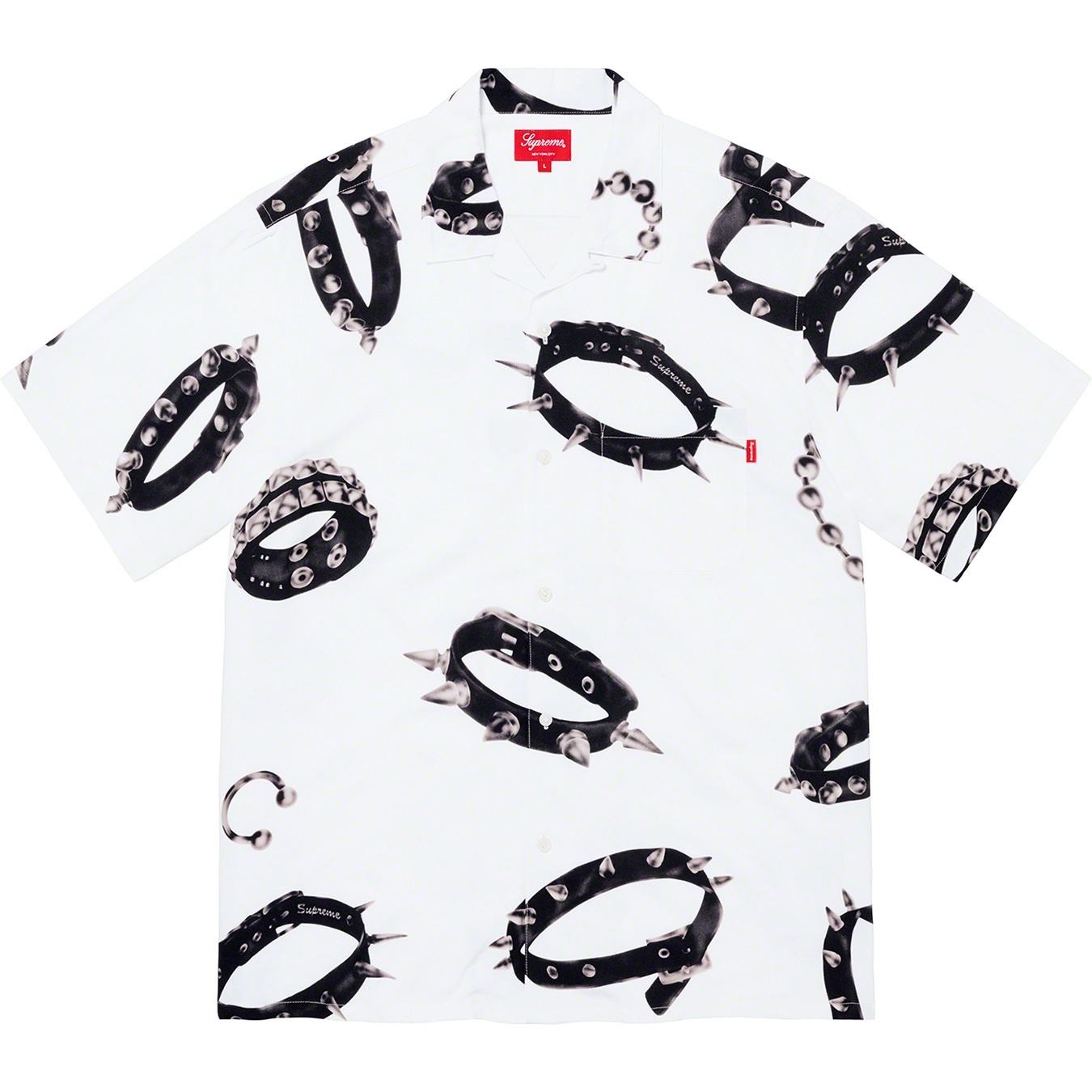 Studded Collars Rayon S/S Shirt view 5